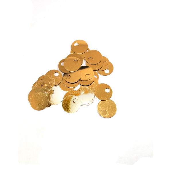Паєтка кругла, золота, 20 мм
