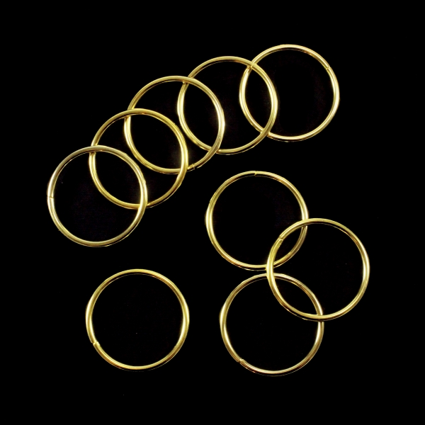 Кільце із дроту золото, 30 мм
