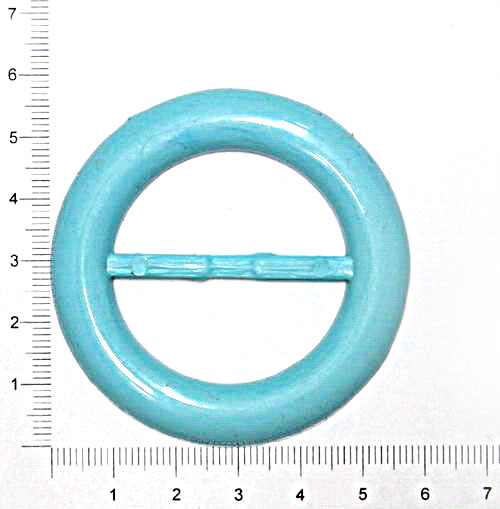 Пряжка кругла блакитна, 38 мм