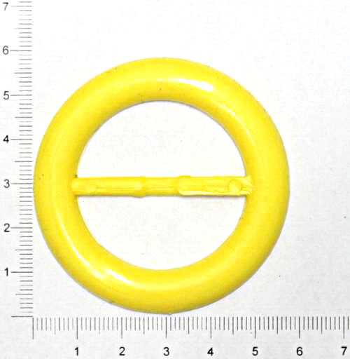 Пряжка кругла жовта, 38 мм