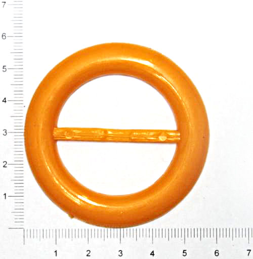 Пряжка кругла оранжева, 38 мм