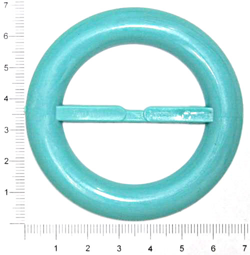 Пряжка кругла блакитна, 45 мм
