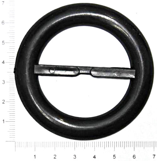 Пряжка кругла чорна, 45 мм