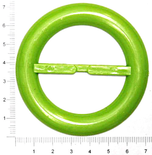 Пряжка кругла зелена, 50мм