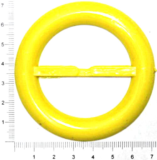 Пряжка кругла жовта, 50 мм