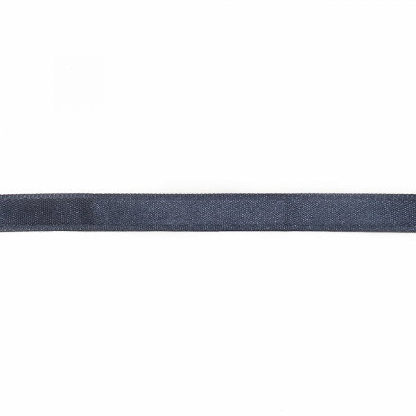 Стрічка атласна темно-синя, 1 см