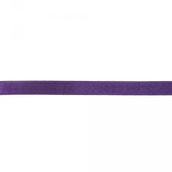 Лента атласная фиолетовая, 1 см 
