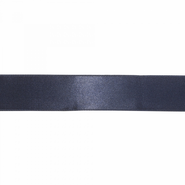 Стрічка атласна темно-синя, 4 см