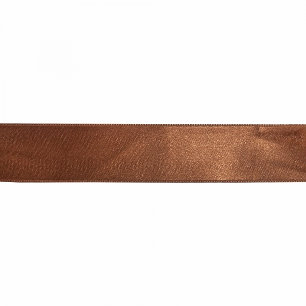 Стрічка атласна коричнева, 4 см