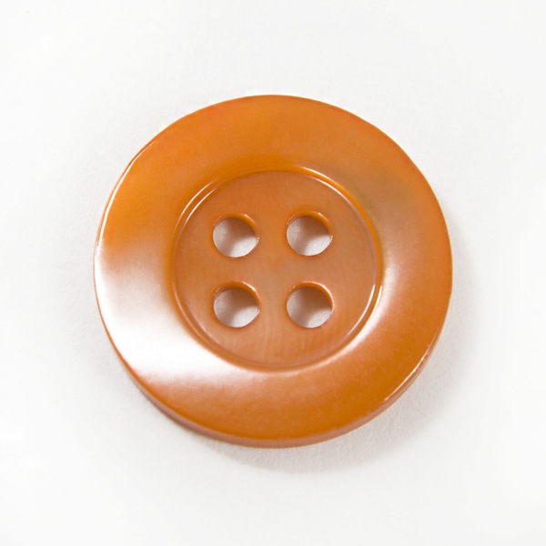 Пуговица ракушка оранжевая, 20 мм