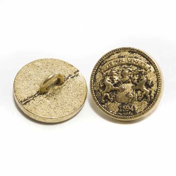Пуговица металлическая золото, 16 мм
