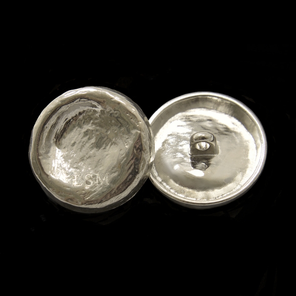 Гудзик металевий срібний, 22 мм